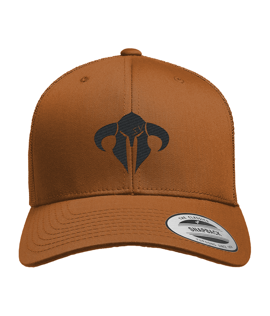 Retro Trucker Cap Black Logo