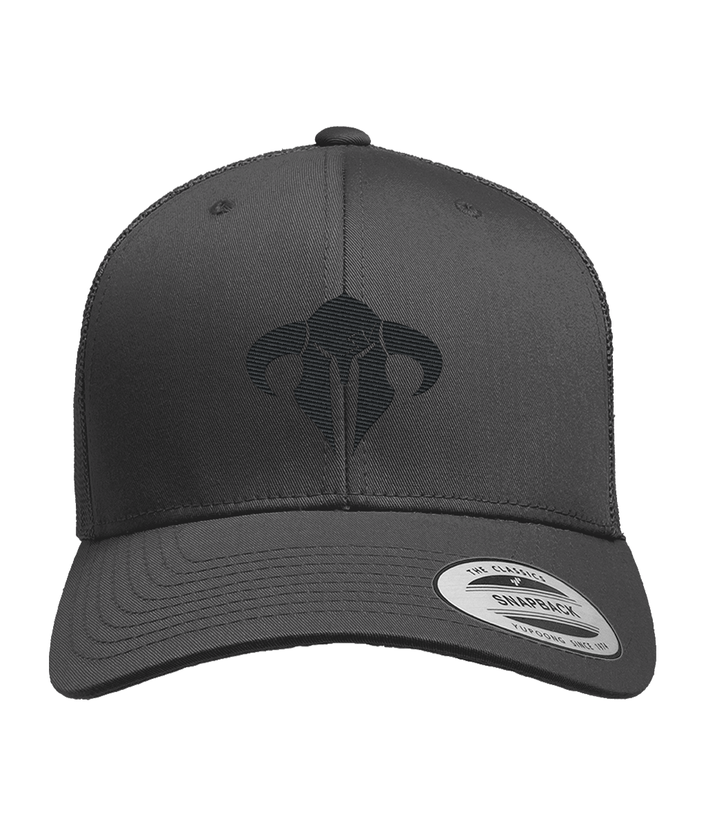 Retro Trucker Cap Black Logo
