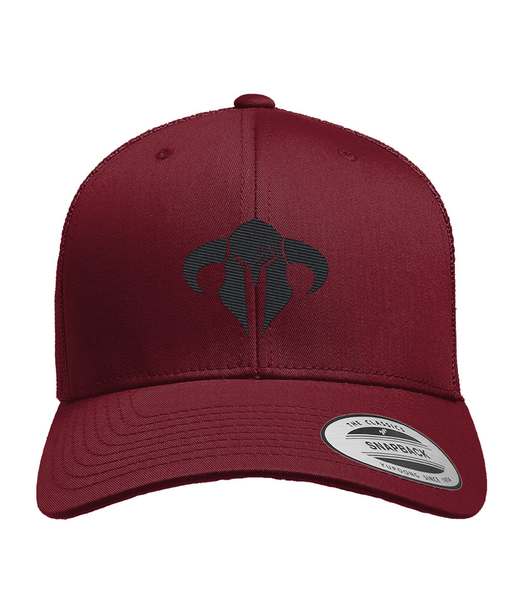 Retro Trucker Cap Black Logo